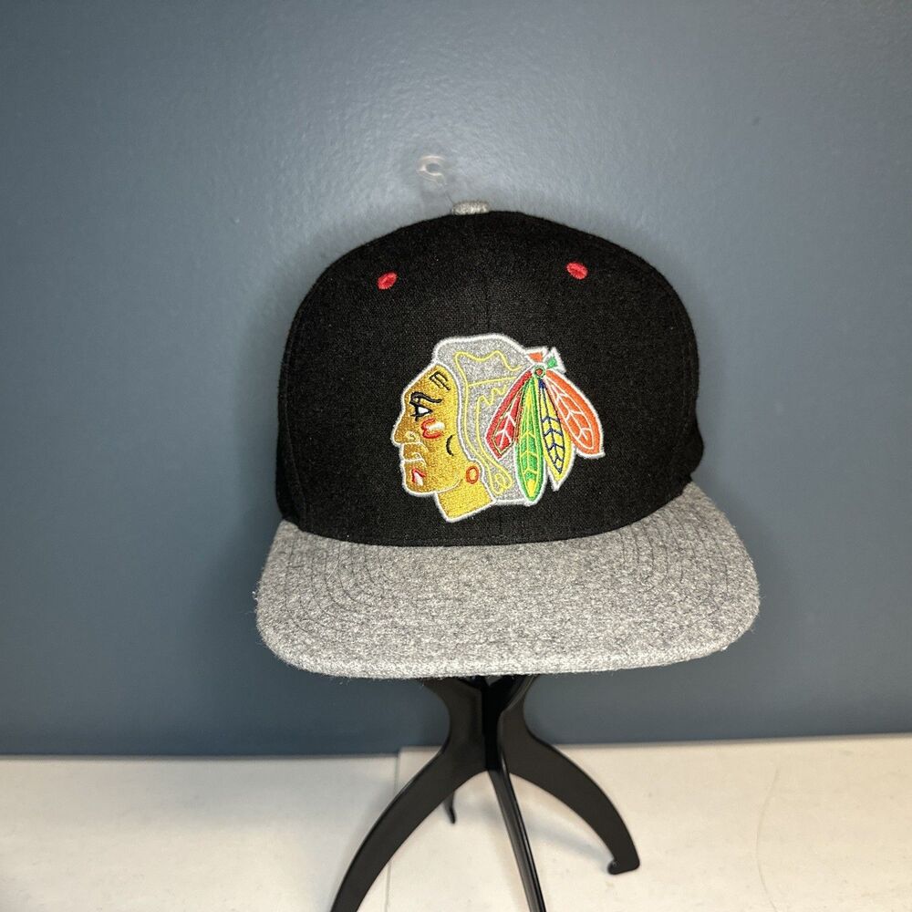VTG Inspired NHL Chicago Blackhawks Wool Hat/Baseball Cap-Mitchell & Ness-